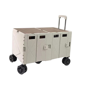 Bafuluo 140L Pique-nique Utilisé Léger Panier D'épicerie Portable Pliant En Plastique <span class=keywords><strong>Chariot</strong></span> Panier D'épicerie pour Camping - Product Image 1