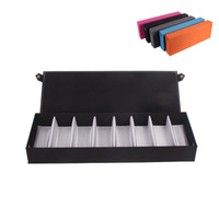 Plateau de présentation pour lunettes, plateau de présentation pour lunettes de soleil, rangement en nylon Oxford, capacité de 8 pièces, poignée robuste