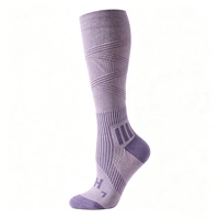 Chaussettes de compression professionnelles avec soutien de la voûte plantaire, hauteur genou, respirantes, pour le sport