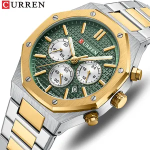 CURREN – montre à Quartz pour hommes, bracelet lumineux en acier inoxydable, vente en gros, nouvelle collection 2023