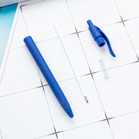 Stylo à colle à action par pression, couleur macaron, en plastique, largeur d'écriture 1,0 mm, logo imprimable, stylo promotionnel pour hôtel et conférence