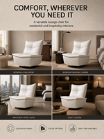 Fauteuil individuel moderne OEM ODM avec revêtement en cuir pleine fleur ou tissu, fauteuil d'appoint moelleux pour salon, chambre et hôtel