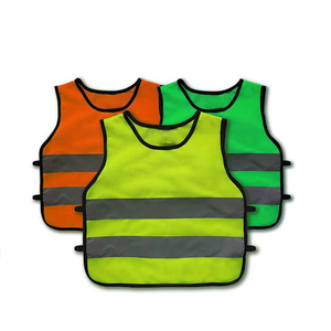 Chaleco de Seguridad Infantil de Alta Visibilidad Amarillo Fluorescente ANSI Clase 2, Transpirable, Impermeable, Material Reflectante Rojo, Logotipo Personalizable - Product Image 4