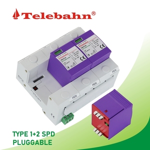 T1 + T2 <span class=keywords><strong>AC</strong></span> SPD Dispositivo de Protección contra Sobretensiones Telebahn 255V 25kA 3 Polos Supresor de Sobretensiones DPS para Sistema Trifásico de Cuatro Cables, 1 Unidad - Product Image 5
