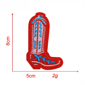 Parches Bordados de Tela con Forma de Corazón al por Mayor, Estilo Vaquero del Oeste, Parche de Bordado Personalizado con Letras de Moda para Ropa - Product Image 4