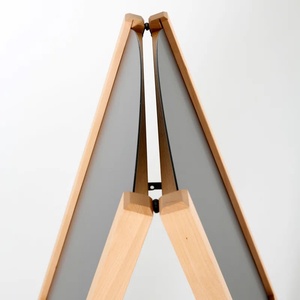 Tableau noir rustique en bois sur pied, arche de café en bois pour usage intérieur avec panneaux coulissants - Product Image 4