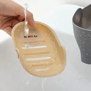 Soap Box NEW Double Layer Creative Cute Elephant <b>Bathroom</b> <b>Accessories</b> Home Decorative Children Students Waterproof Drain Rack - Product Image 6