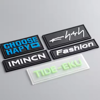 Étiquettes personnalisables en silicone souple de marque Patch en caoutchouc gaufré 3D prix d'usine pour la couture de vêtements et de vêtements