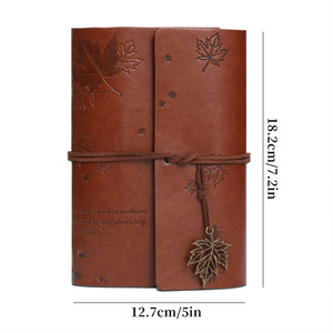 Journal classique vintage de style ancien en cuir PU, impression personnalisée, agenda hebdomadaire et mensuel A6 A5, planificateur, carnet réutilisable d'usine - Product Image 1