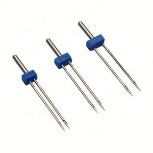 ชุดเข็มคู่สำหรับจักรเย็บผ้า3ชิ้น, ชุดเข็มคู่เครื่องยืดเส้นใยสแตนเลสอุปกรณ์เสริมผ้า - Product Image 1