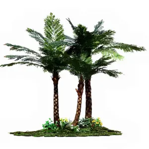 Indoor Dinosaur World Park Decoration Artifical Fake Greenery Fern Leaves Large Plant Artificial Alsophila Spinulosa Tree