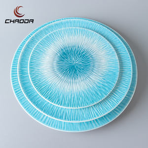 Assiettes mates glaçure de couleur personnalisée ustensiles de cuisson ronds en céramique plat de cuisson assiette plate en céramique assiette plate en porcelaine - Product Image 2