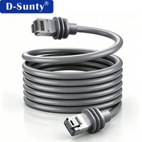 Cable Impermeable de Alta Velocidad de 10 Metros para Starlink Gen 3, Gris, 24AWG 26AWG, Adaptador Compatible con los Estándares STARGEAR, para Comunicación