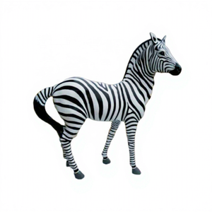 Estatua de <span class=keywords><strong>cebra</strong></span> de resina personalizada de tamaño real para arte exterior - Product Image 1