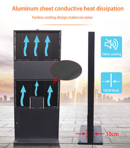 Pantalla LCD Vertical Ultrafina de 3000 Nits para Publicidad en Exteriores, Resistente al Agua IP67, Monitor Táctil de 49/55 Pulgadas para Ascensor - Product Image 3