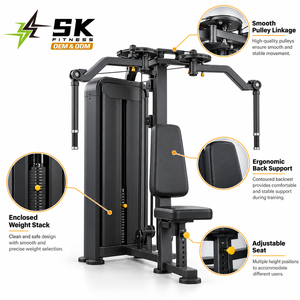 เครื่องบริหารกล้ามเนื้อหน้าอกและไหล่แบบ Pin Loaded รุ่น SK-NTK-49 พร้อมแขน Reverse Fly และชุดถ่วงน้ำหนัก สำหรับยิมเชิงพาณิชย์ - Product Image 3