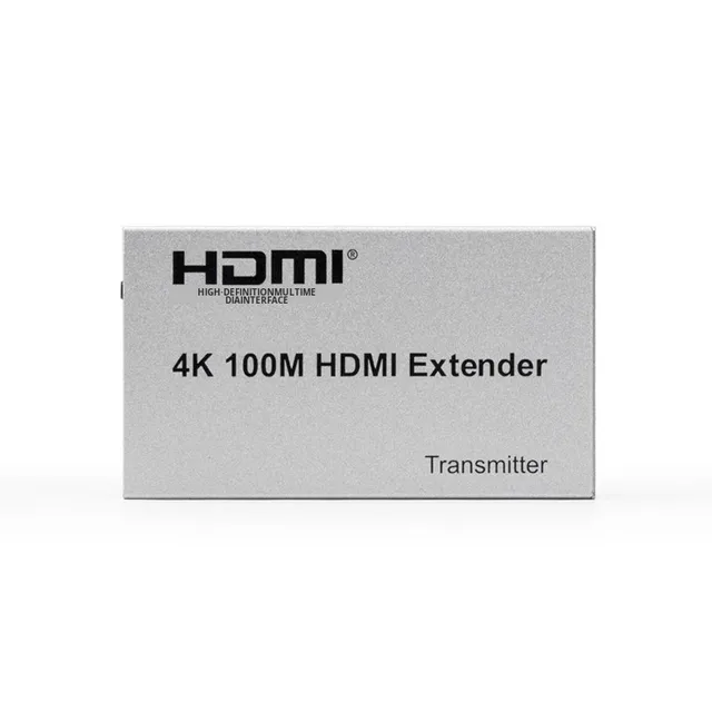 High-Definition 100m for HDMI Extender 60m Power Supply 4K Single Cat6 Network Cable RJ45 for HDMI Signal Metal Material Stock