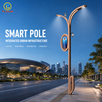 Poteau intelligent IoT en promotion avec télécommande, CCTV, WiFi et affichage numérique pour aéroports