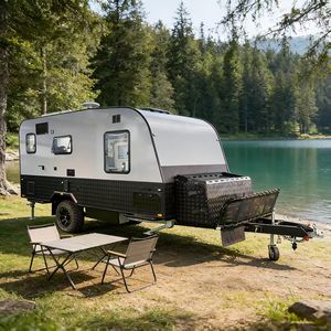 <span class=keywords><strong>Caravane</strong></span> <span class=keywords><strong>de</strong></span> camping-car en forme <span class=keywords><strong>de</strong></span> larme ECOCAMPOR pour la vente en gros tout-terrain avec cuisine et boîte <span class=keywords><strong>de</strong></span> rangement certifiée CE <span class=keywords><strong>prix</strong></span> d'usine OEM - Product Image 1