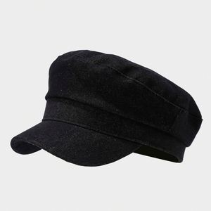 Boina Plana de Mezclilla Retro, Estilo Británico, Elegante y Casual para Mujer, Moda 2025, Gorra de Capitán para Exteriores - Product Image 6