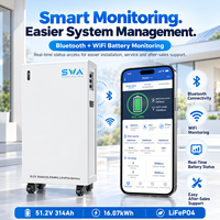 Baterai Surya LiFePO4 SWA 16kWh 51.2V 314Ah IP65 Dilengkapi Pemanas WiFi Bluetooth hingga 16 Unit Paralel Dapat Diperluas Penyimpanan Energi Rumah OEM