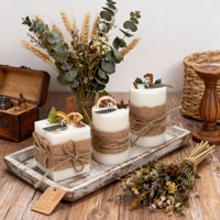 Bougie artisanale en cire d'abeille de style moderne, parfumée à la cire de soja, pour mariage, décoration de la maison, Noël, Thanksgiving, sans fumée, idée cadeau