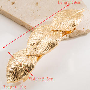 韓国ファッションメタル春クリップシンプルラブリーフシェル装飾ヘアクリップ女の子用 - Product Image 2