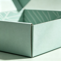 Boîtes d'emballage en papier pliables écologiques réutilisables en matériaux recyclés ondulés de petite taille avec logo personnalisé