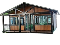 Maison modulaire complète et écologique, extensible, en conteneur préfabriqué, pour camping/bureau/hôtel/magasin, grand espace extérieur