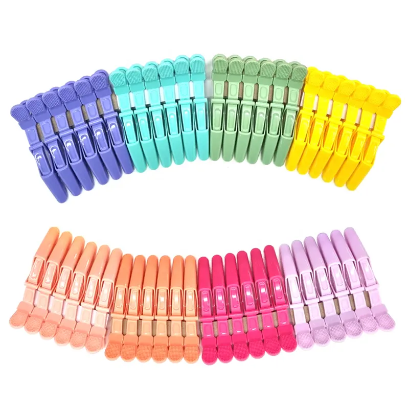 20 Farben Haarstyling-Clips für Frauen Bunte Haars pange zum Styling Schnitt Alligator Styling Haars pangen mit breiten Zähnen