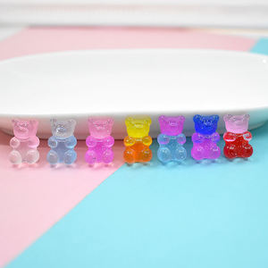 Accessoires en résine : Pendentifs en forme d'ours, bonbons simulés, poudre de paillettes bicolore, dégradé – Matériel DIY pour coiffes et épingles à cheveux - Product Image 1