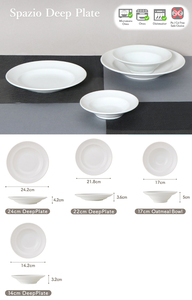 Assiettes à dîner en porcelaine blanche en céramique personnalisées du Japon pour un design raffiné professionnel - Product Image 6