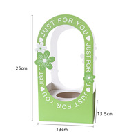 Boîte élégante et simple à motif floral avec longue poignée, emballage cadeau pour la Saint-Valentin, café/fleurs, boîte en papier blanc, vente en gros