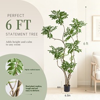 Plante artificielle haut de gamme en PVC souple laqué, grande plante d'intérieur en faux cèdre chinois en pot, décoration de salon parfumée