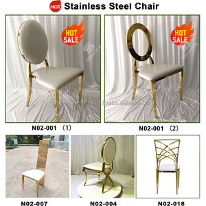 Sedia per Banchetti <span class=keywords><strong>e</strong></span> Eventi in Acciaio Inossidabile <span class=keywords><strong>Argento</strong></span> <span class=keywords><strong>e</strong></span> <span class=keywords><strong>Oro</strong></span> dal Design Moderno SMOOTH - Product Image 4