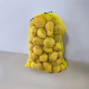 Plastik PE örme raschel mesh net patates çanta 50kg, tarım üretmek için HDPE mesh patates soğan çantası çuval