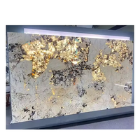 Dalle de marbre blanc Onyx Pandora rétroéclairée, carrelage de marbre Patagonia, pierre naturelle polie moderne de luxe, brésilienne