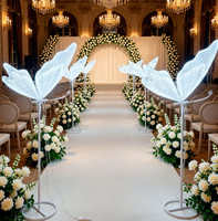 Lustre papillon lumineux LED pour mariage, vente chaude 2026, décoration de plafond d'hôtel, salle de mariage, scène, lumière de lustre