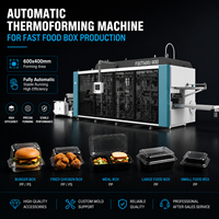 Volledig automatische PP PS PET PVC multi-station voedselbakjes containerlijn plastic thermoformmachines