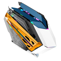 Boîtier de PC de jeu haut de gamme M-ATX avec panneau latéral en verre trempé Fenêtre Boîtier de PC de jeu horizontal en stock
