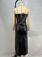 Robe moulante décontractée en cuir sans bretelles pour femme, 3 couleurs, mini-robe de soirée, tailles S-L