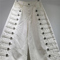 OUDINA Vêtements pour femmes tendance et uniques, ensemble deux pièces en jean rétro Napoléon, veste courte en jean ample assortie à un jean taille plus