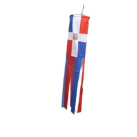 Drapeau décoratif suspendu imprimé personnalisé de 100 cm, motif poisson dominicain, pour extérieur