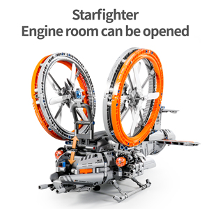 Avion de guerre spatiale modèle navire Transmission mécanique bricolage ensemble de construction à collectionner <span class=keywords><strong>Star</strong></span> Fighter ensemble jouet génial pour garçons - Product Image 4
