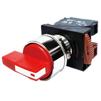 Interruptor selector manual de 3 posiciones de eje largo, interruptor giratorio, rojo, amarillo, negro, verde, de eje largo, de 3