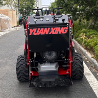 Spedizione Gratuita Mini Skid Steer Loader Trituratore Forestale Rasaerba Leggero con Ruote/Cingoli, Motore Incluso, Facile da Usare