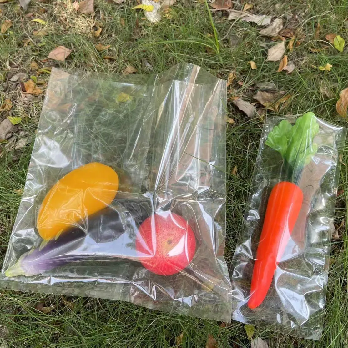كيس سيليلوز شفاف قابل للتحلل المنزلي لزهور الخضروات وبسكويت الفاكهة