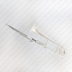 Trombone Ténor Professionnel <span class=keywords><strong>en</strong></span> Si Bémol Plaqué Argent avec Embouchures <span class=keywords><strong>de</strong></span> Trombone à Vendre - Product Image 2