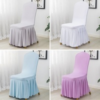 Housse de Chaise de Salle à Manger Élastique Sur Mesure avec Jupe pour Hôtels, Banquets Spéciaux, Mariages et Maisons