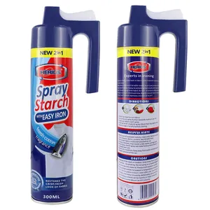 300ML Spray anti-rides pour vêtements Finition lourde Spray d'amidon de repassage Produits de soins à domicile antistatiques